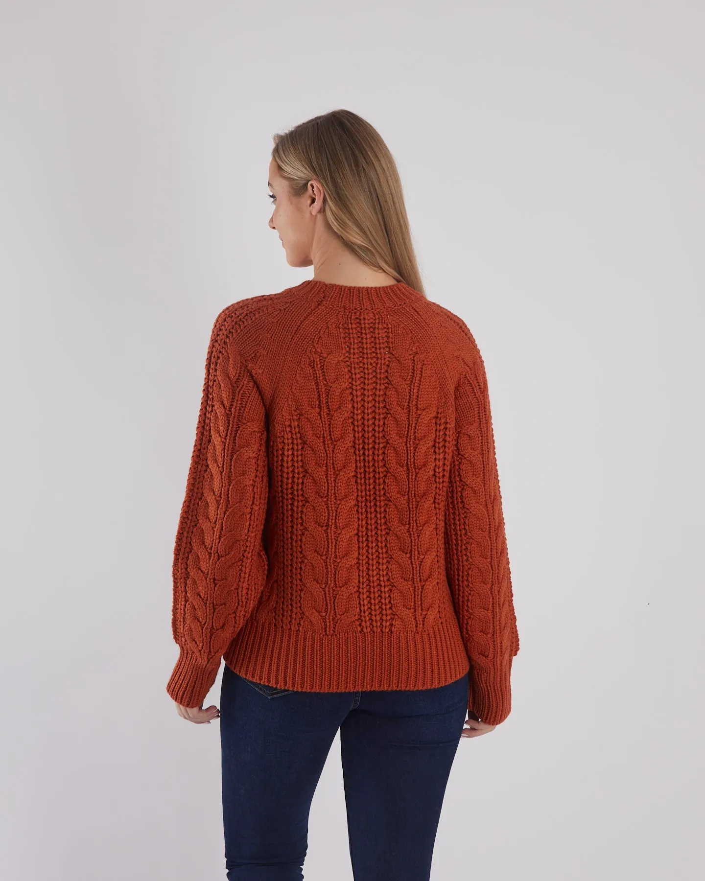 Cozy Loopback Fabric SweaterSpecific Detergent Guide Tansy Knit Cinnamon Orange