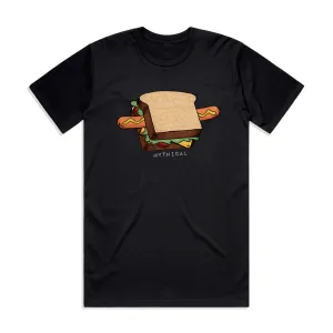 A Hot Dog Is A Sandwich Logo Tee Stylish and Fun