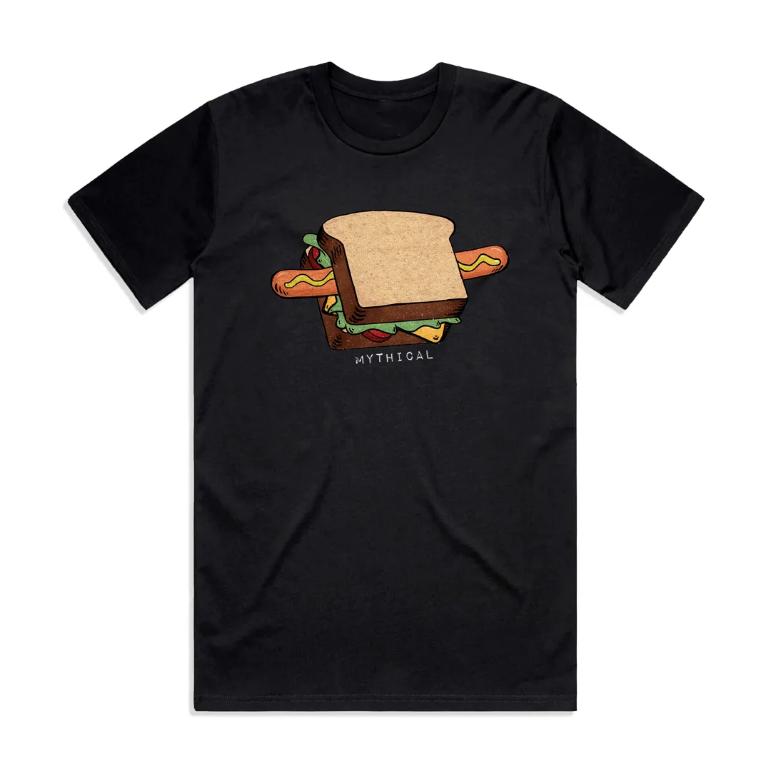 A Hot Dog Is A Sandwich Logo Tee Stylish and Fun