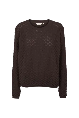 Camilla Sweater - Chocolate torte EcoCertified Wool Blend Daily Warmth