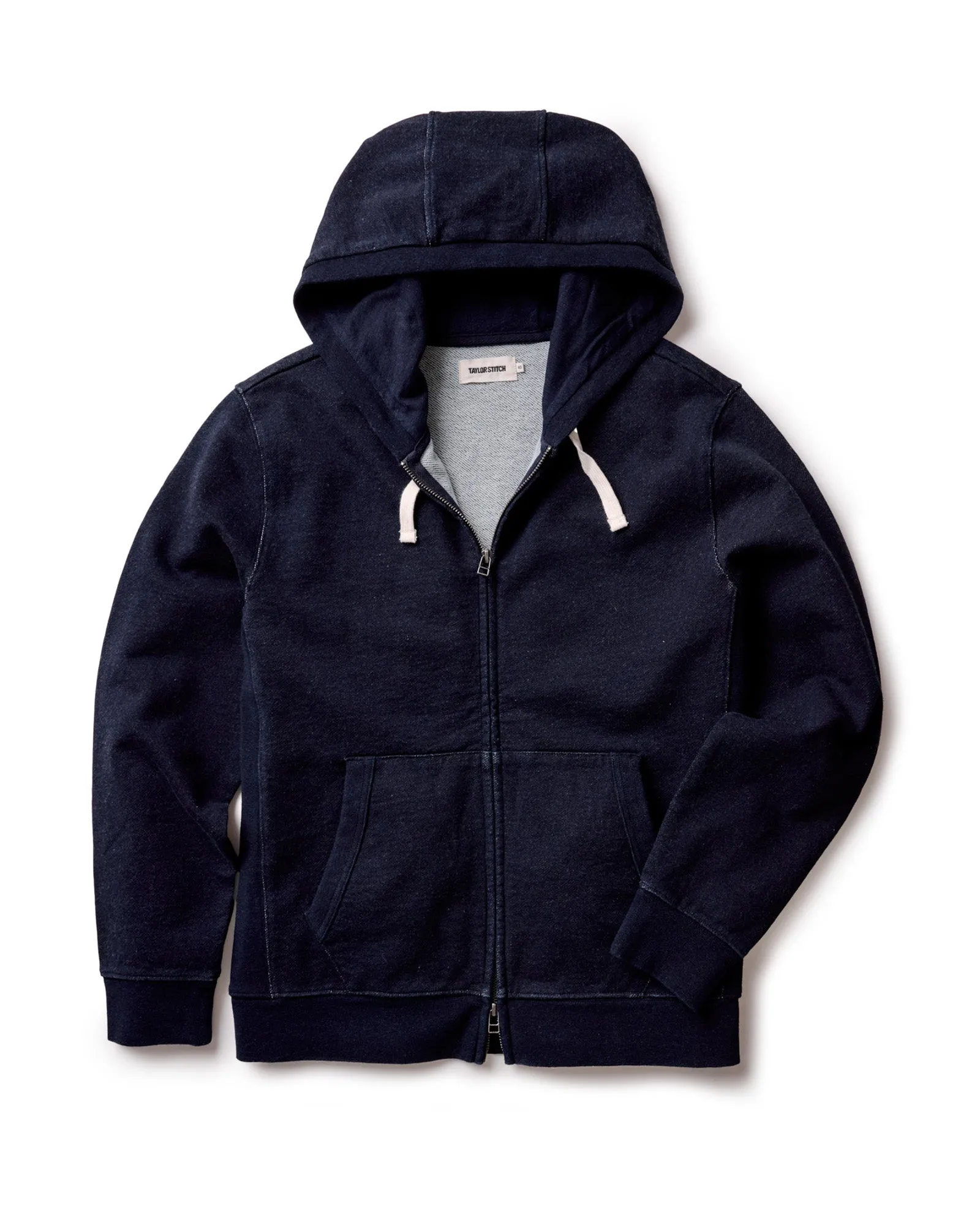 The Apres Zip Hoodie in Rinsed Indigo Terry Chill Day Layer