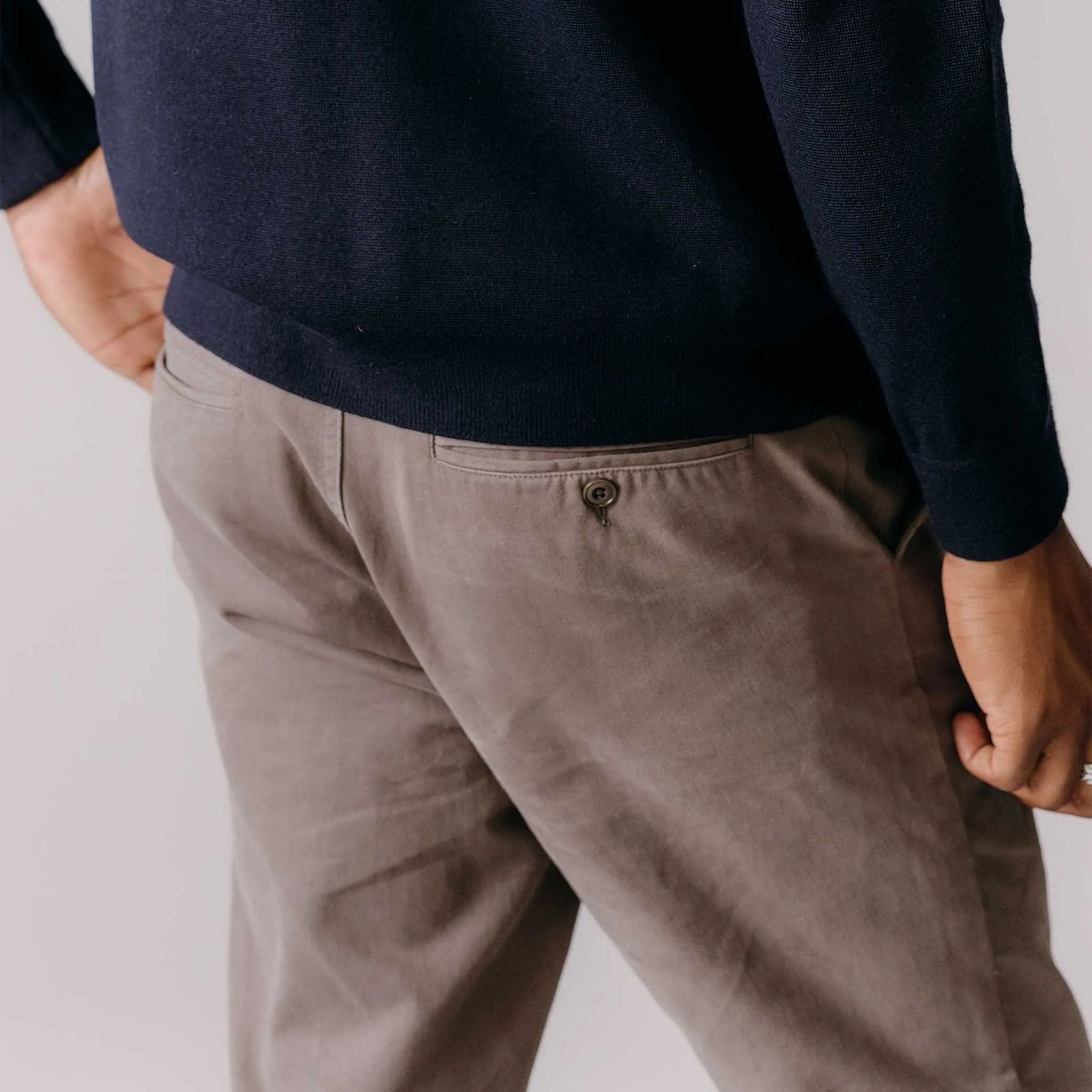 Relaxed Design Stretch Support The Democratic Foundation Pant in Organic Espresso