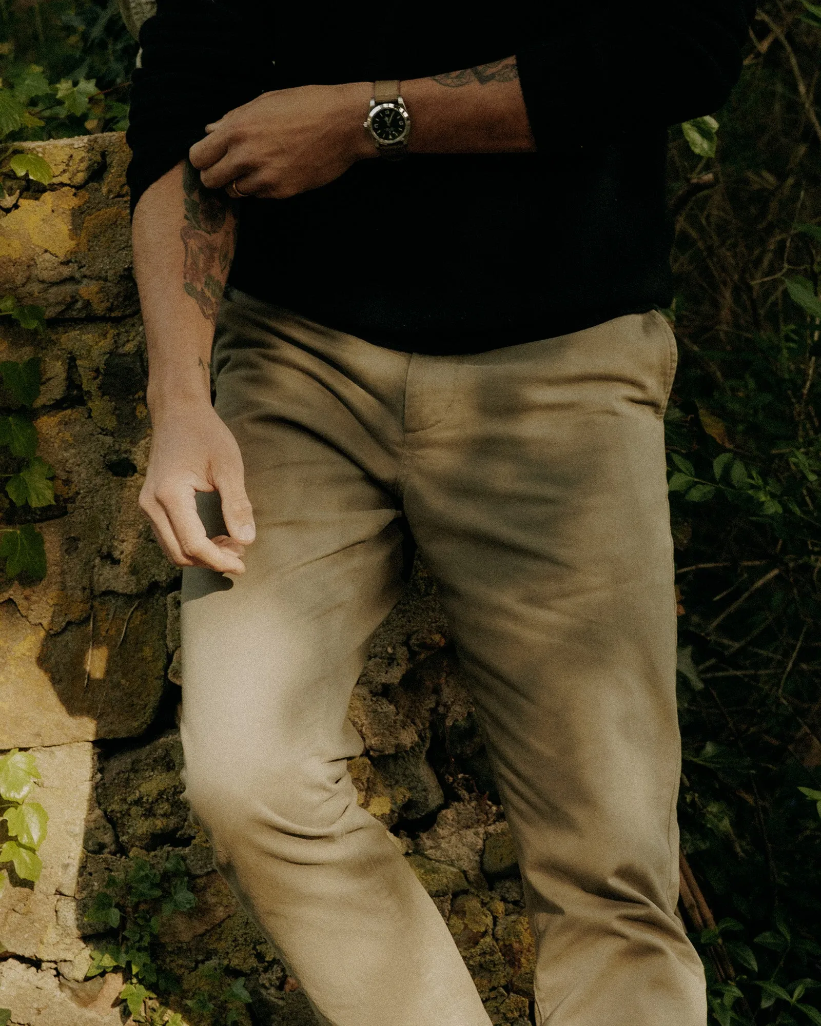 Modern Comfort The Democratic Foundation Pant in Organic Smoked Olive