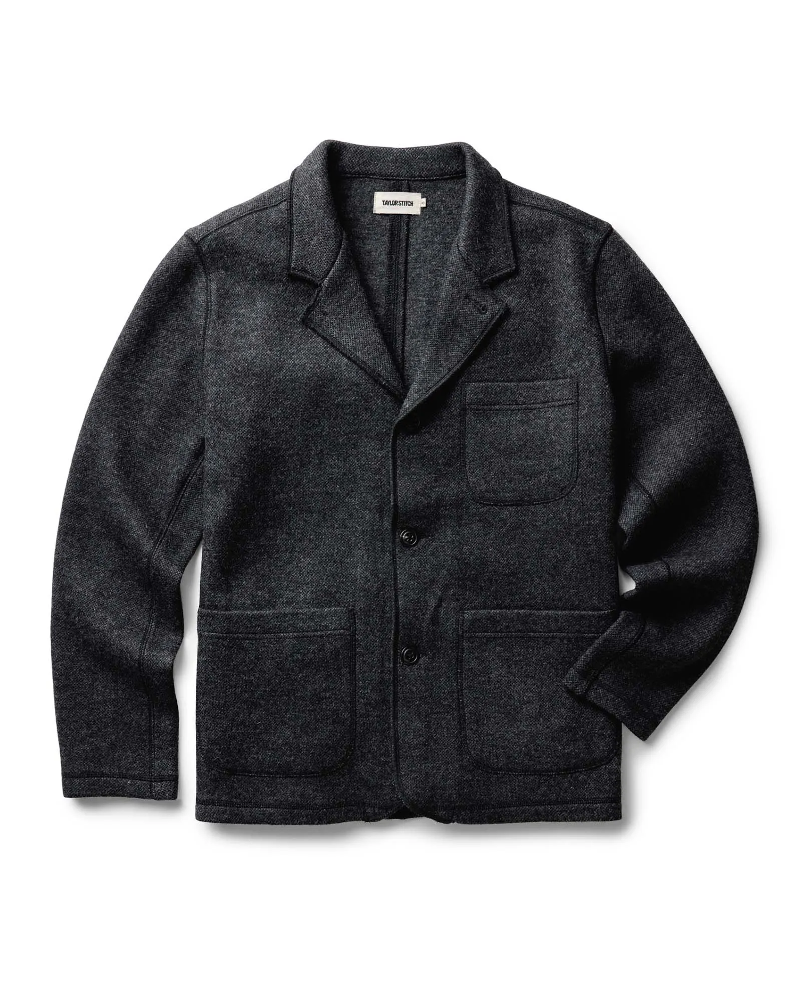 InterchangeableLining The Evans Blazer in Charcoal Birdseye Wool