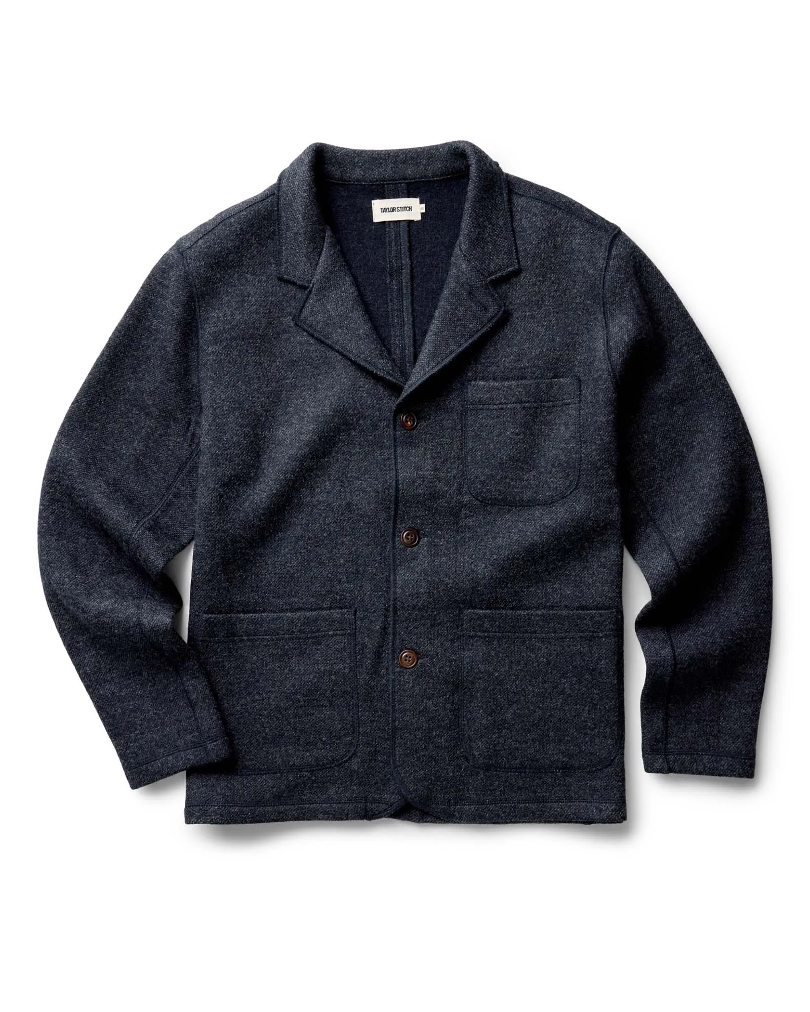 Modern Utility The Evans Blazer in Navy Birdseye Wool