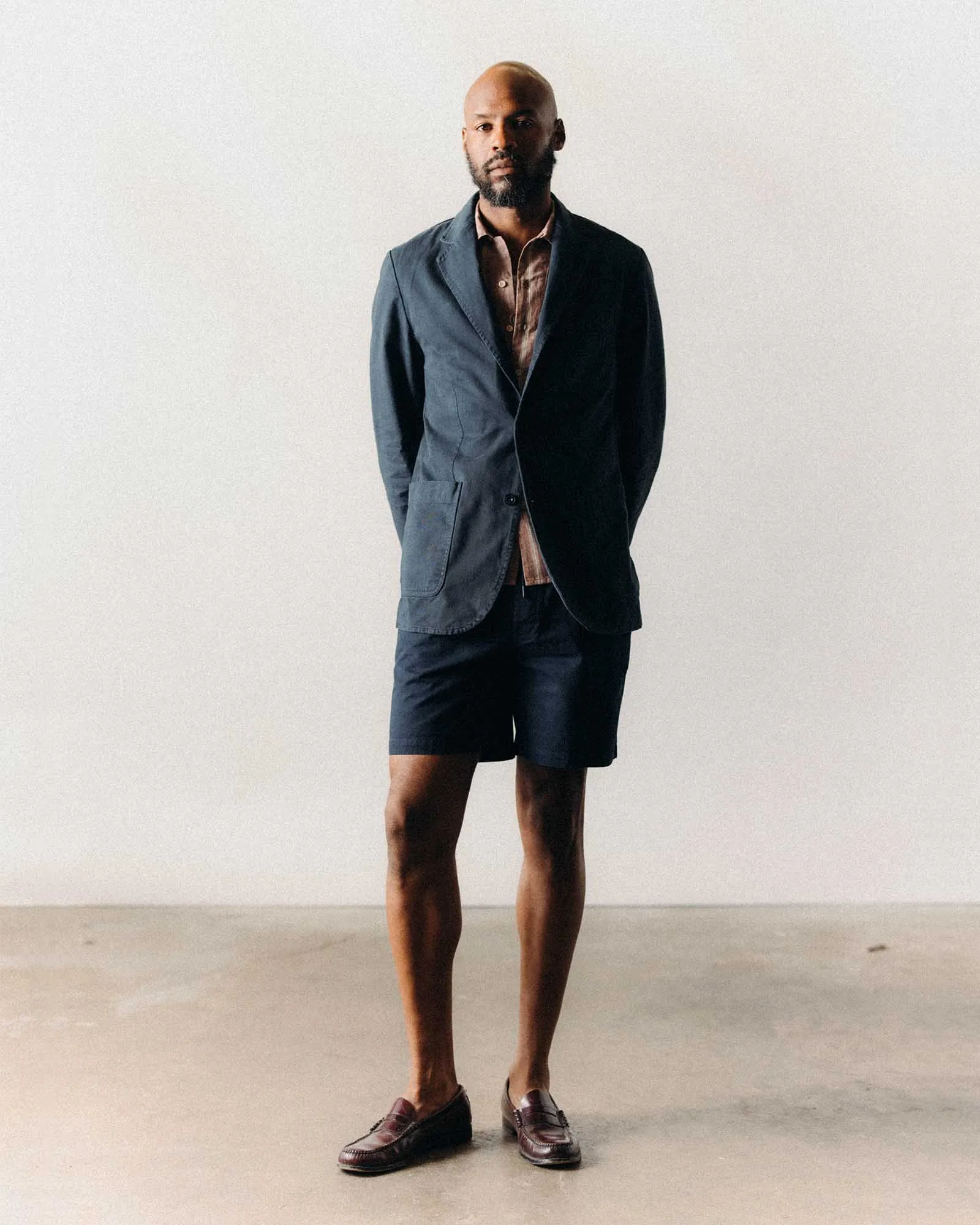 The Foundation Sportcoat in Organic Navy Twill Anti Slip Cuffs Glow In Dark Accents