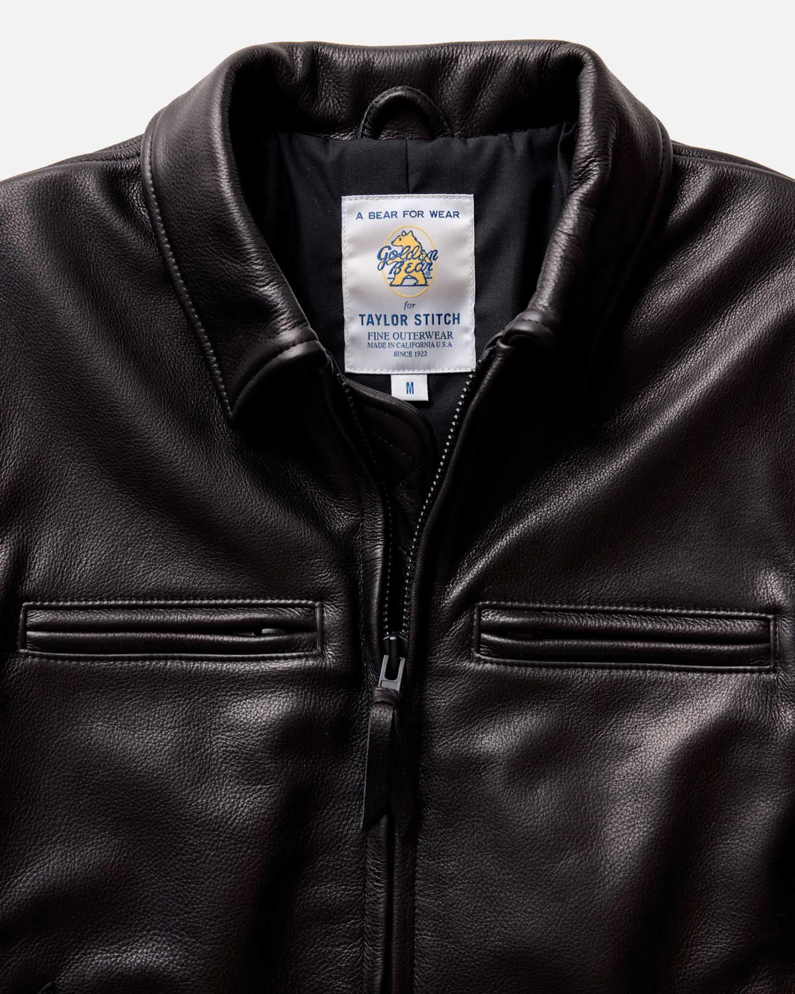 The Moto Jacket in Black Steerhide Thermal Lining Sunday Walk Style