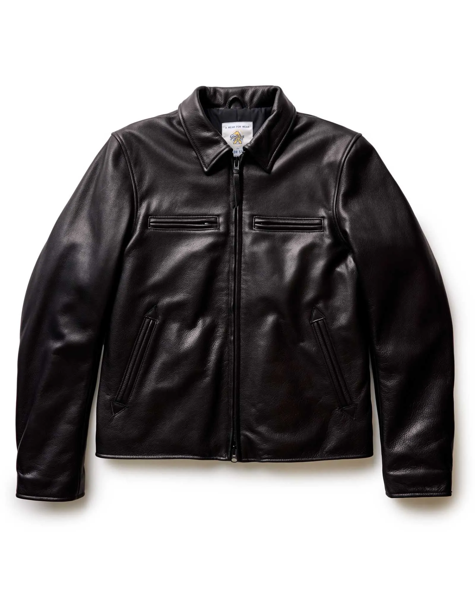 Double stitching Odor Resistant Tech The Moto Jacket in Black Steerhide