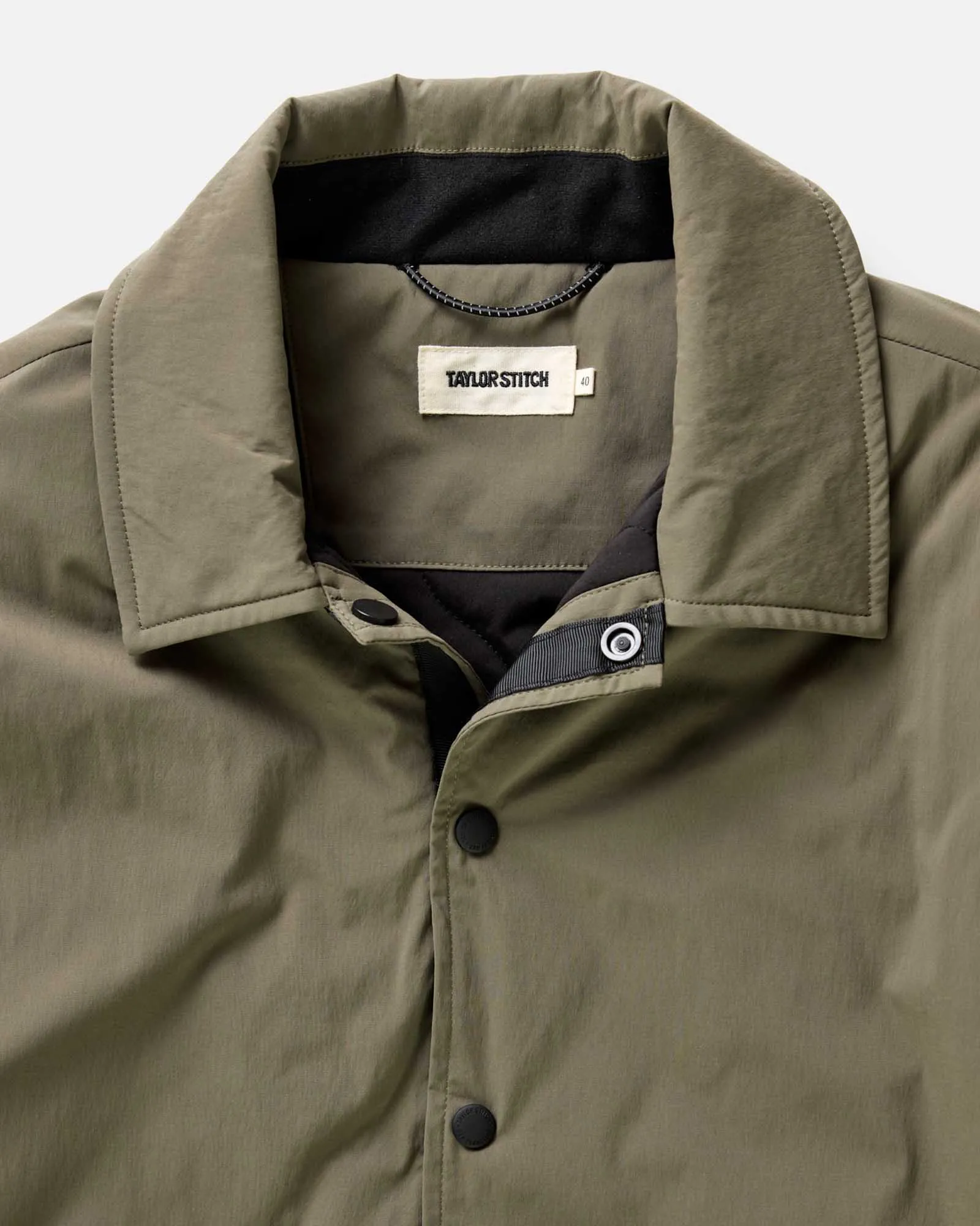The Ridgeline Overshirt in Fatigue Olive Heat Sealed Seams