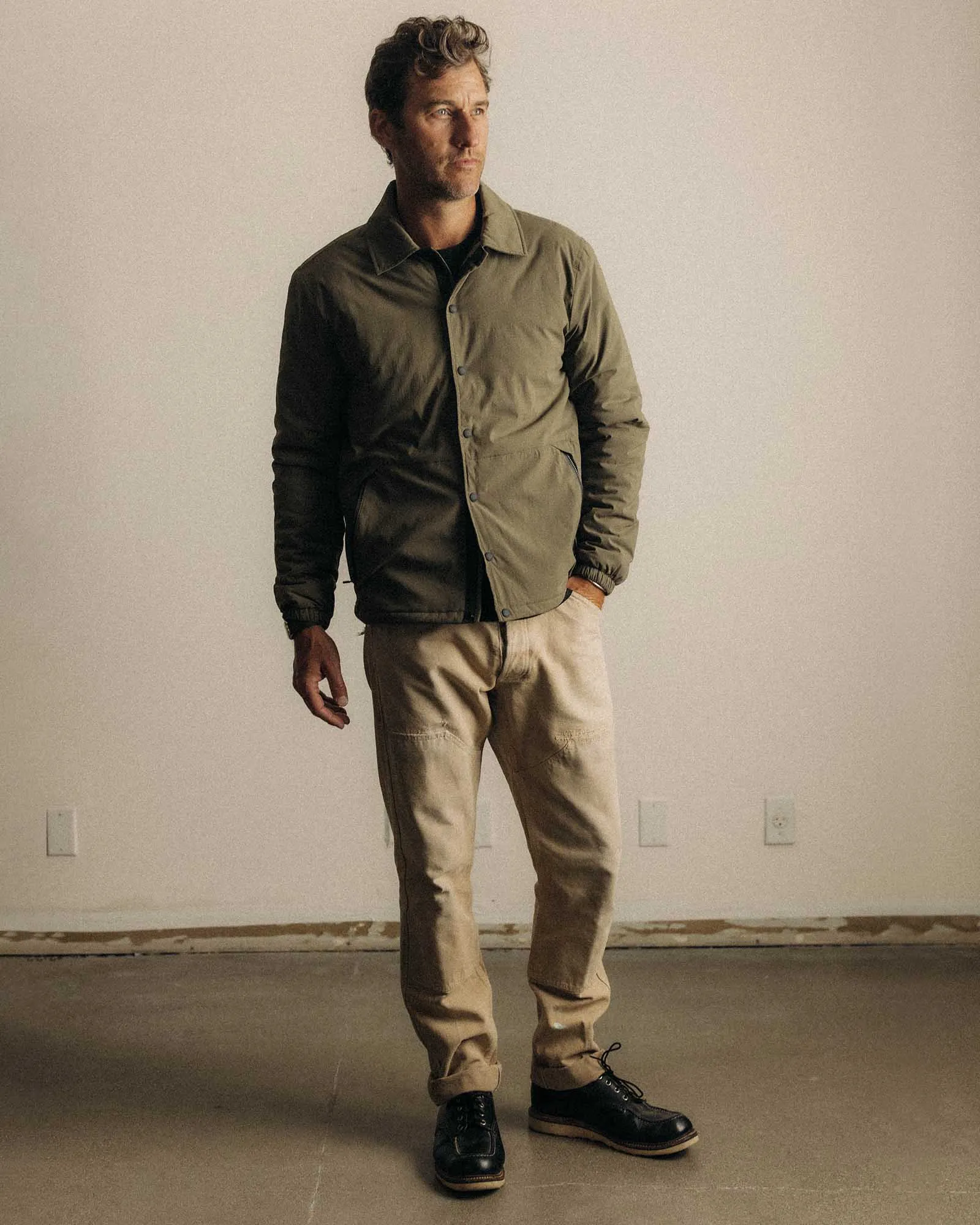 Breathable City Style The Ridgeline Overshirt in Fatigue Olive