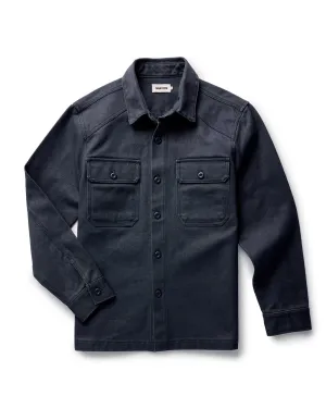 The Shop Shirt in Navy Chipped Canvas Hidden Storage Compartments
