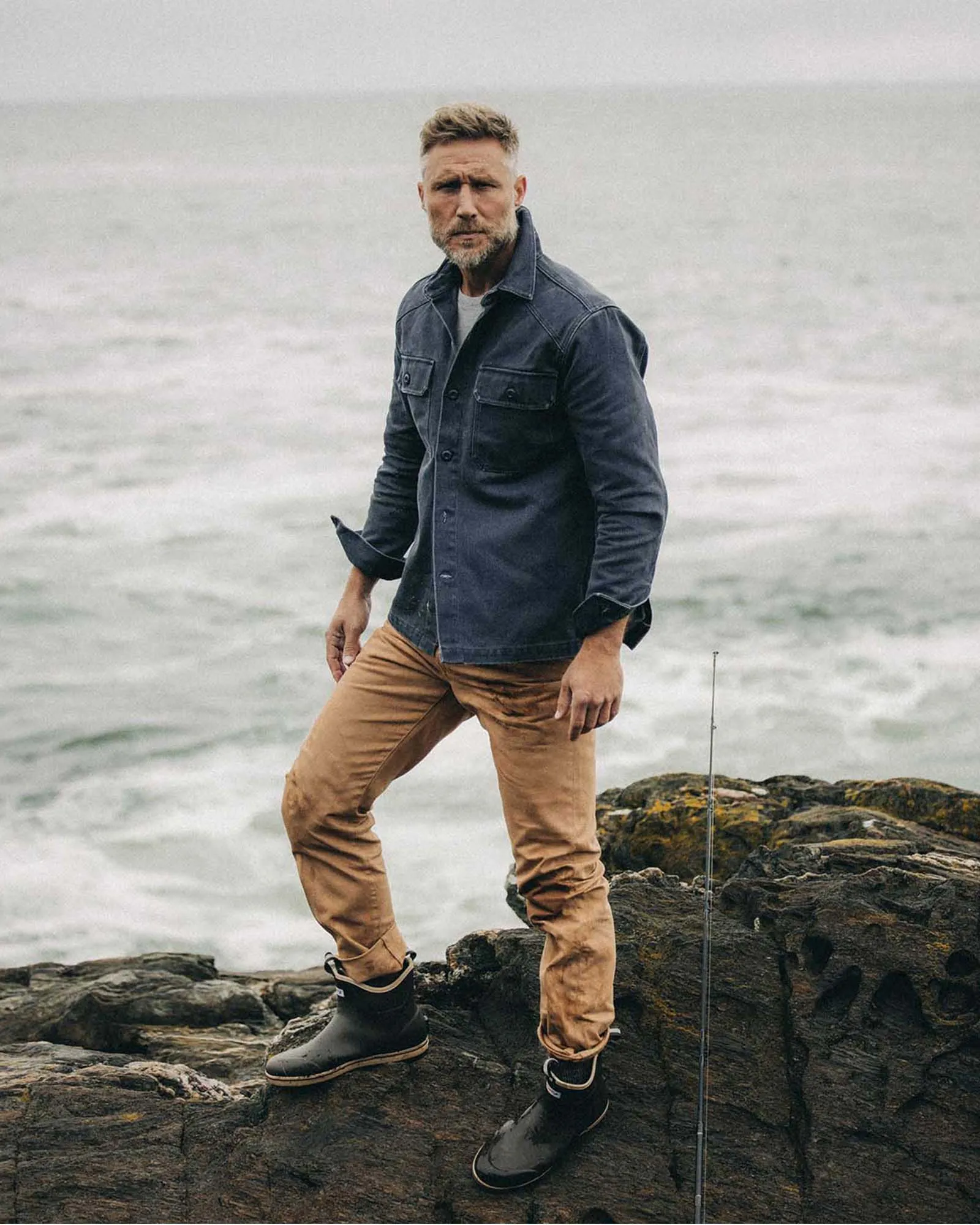 The Shop Shirt in Navy Chipped Canvas Tactical Wear MultiLayerSystem