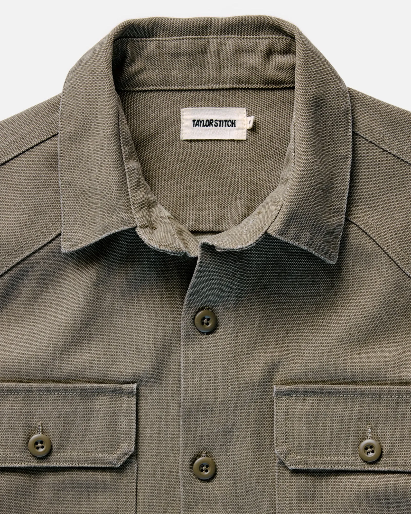 The Shop Shirt in Stone Chipped Canvas Airtight Seam Sealing