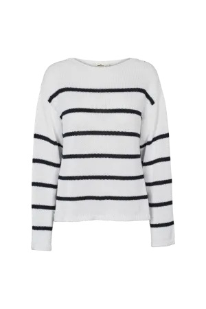 NonRestrictive Cut Cia Boat Neck - bright white / navy