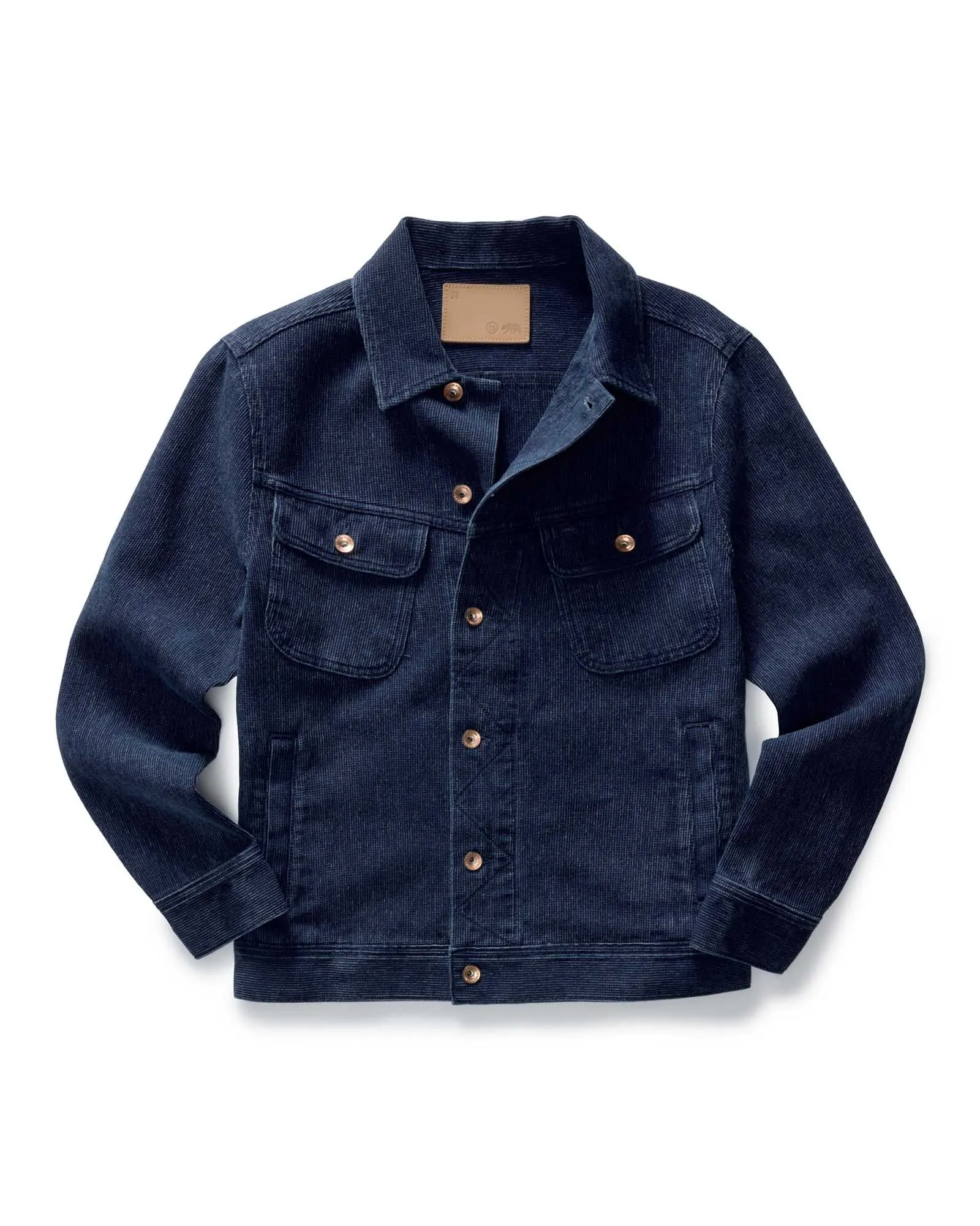 AbrasionResistantEdging The Long Haul Jacket in Rinsed Indigo Waffle