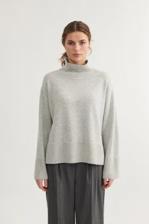 Cady T-Neck - Light Grey Mel. Indoor Layer