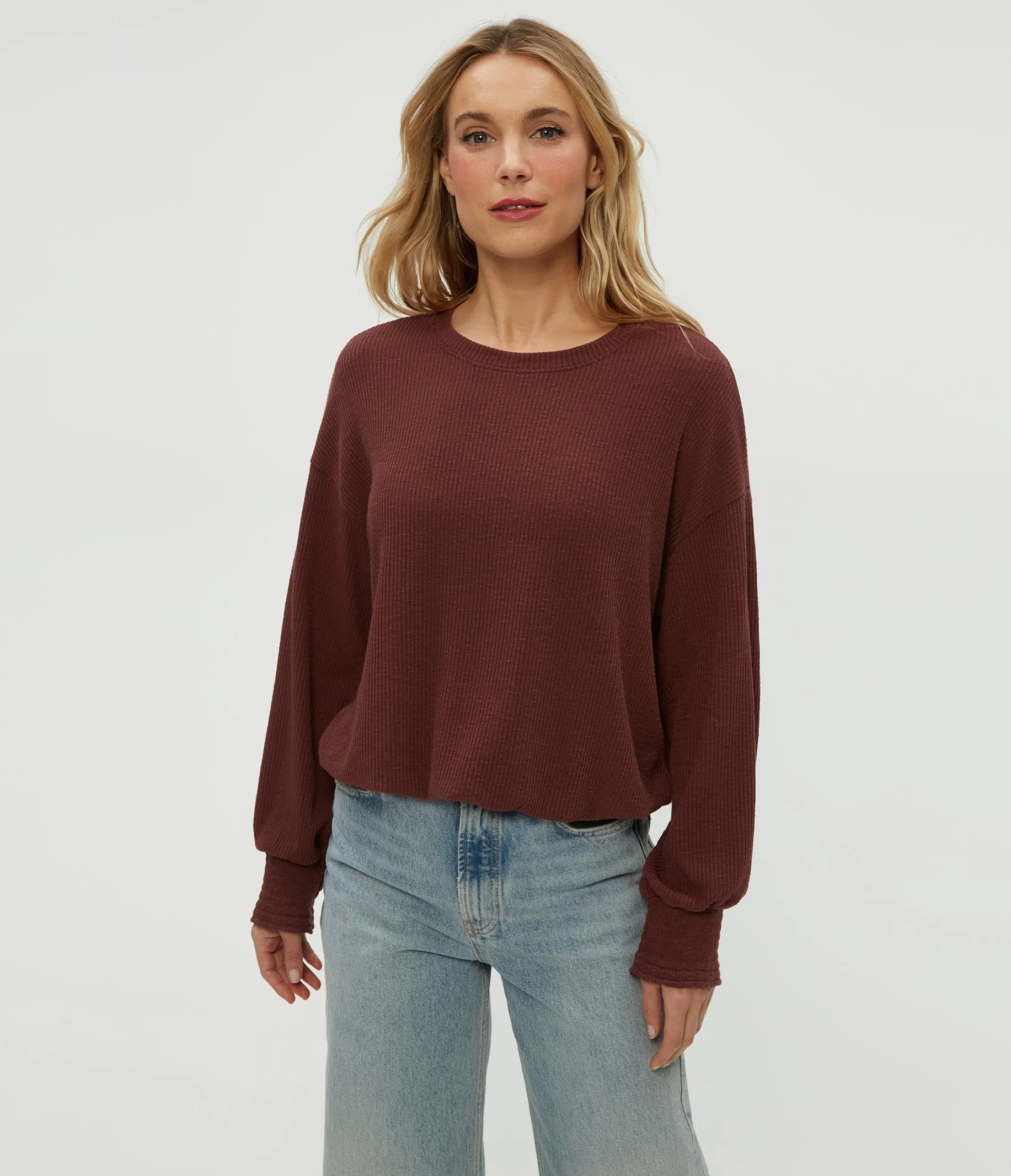 Tia Ribbed Top Quick Dry Weaving