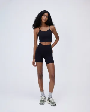 Ultimate Wrap Over Crop Shorts - Black Hypoallergenic fabric