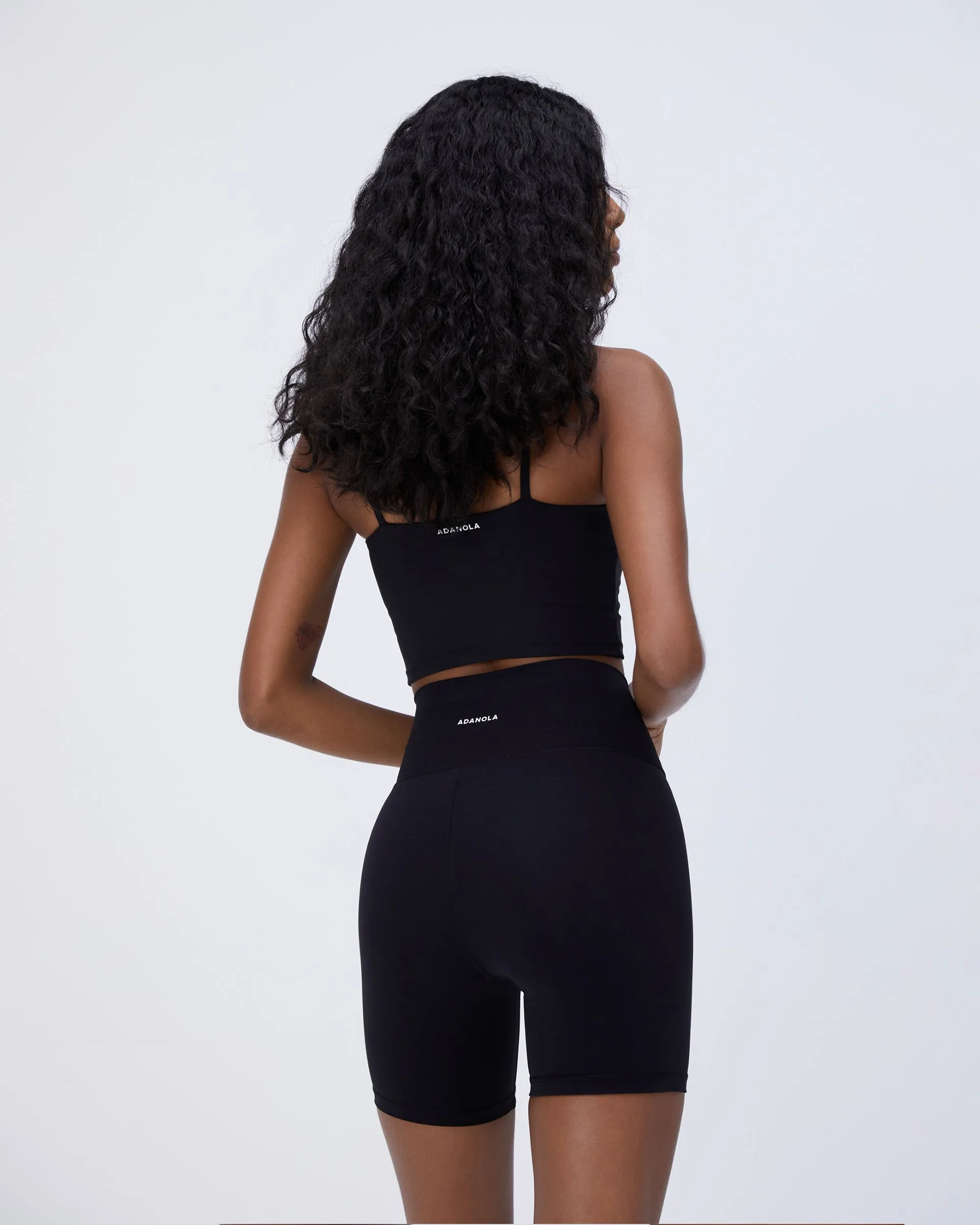 Ultimate Wrap Over Crop Shorts - Black dress shirt denim alternative