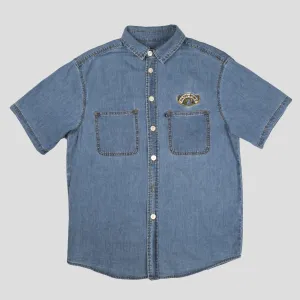 PASS~PORT "COMMUNAL RINGS" DENIM S/S SHIRT WASHED LIGHT DENIM Neutral Colors Anniversary Special