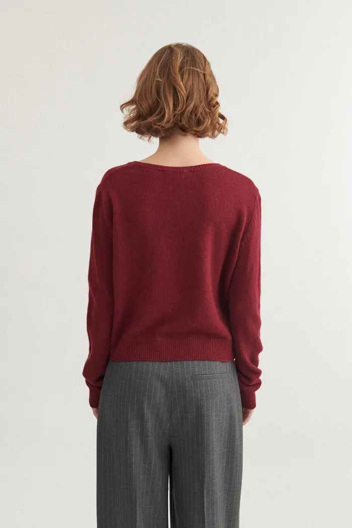 Cady Cardigan - Bordeaux Truffle Loungewear Friendly