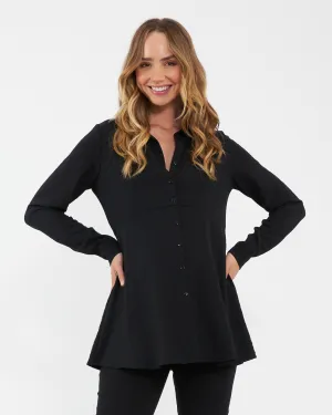 Eco-friendly Baby care Tina Peplum Shirt Black