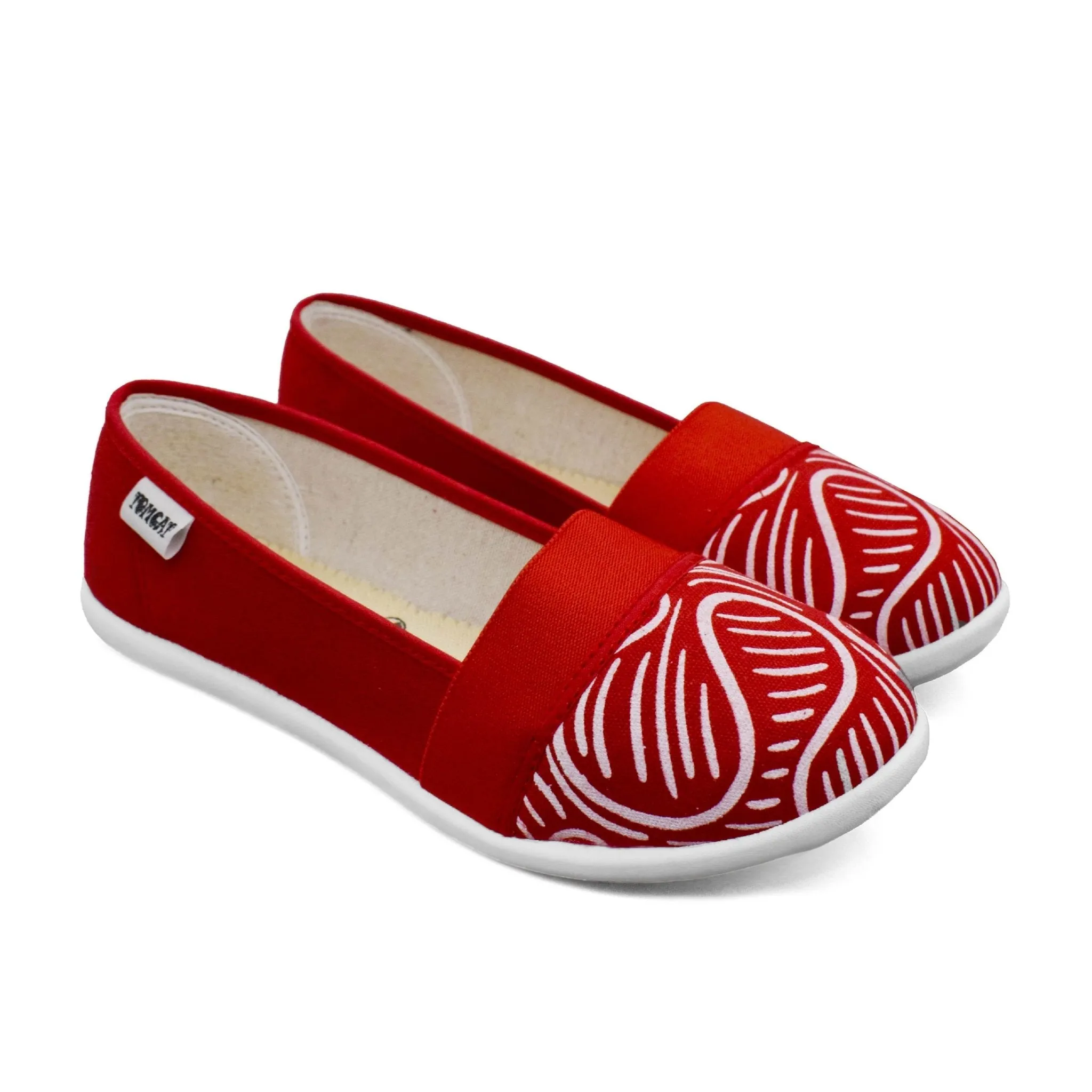 Minimal Build Breathe Comfort Tomcat Ivy Twist Canvas Shoes - Red
