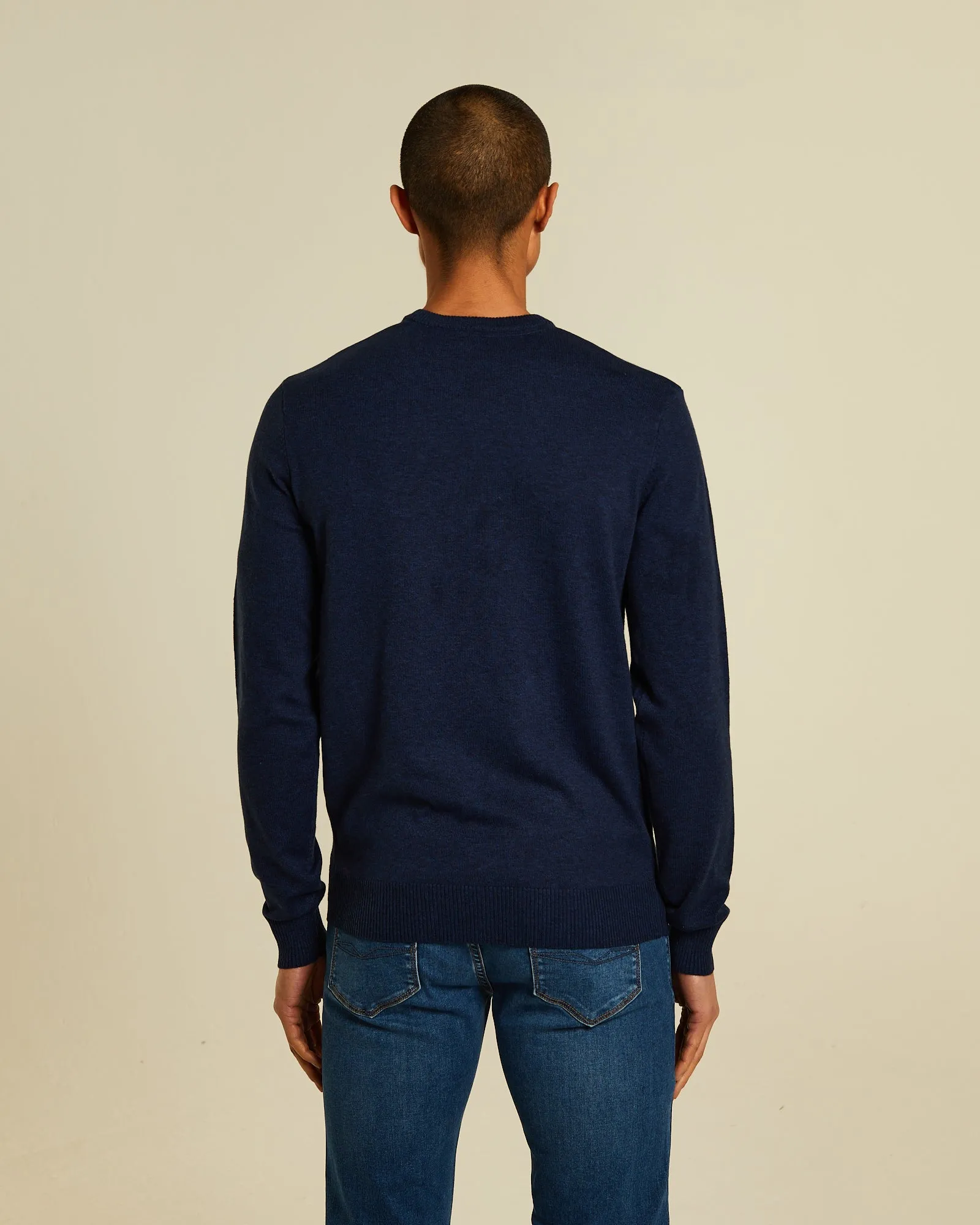 Office Casual Tony V Neck Eclipse Blue Mel