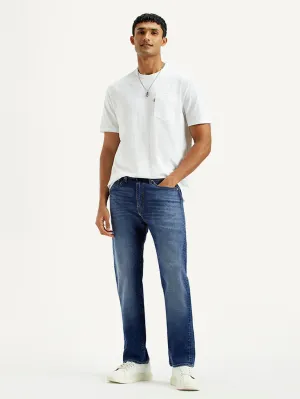 Men's 505 Light Indigo Straight Fit Mid Rise Linen Jeans Perfect Fit Classic Wear Slim