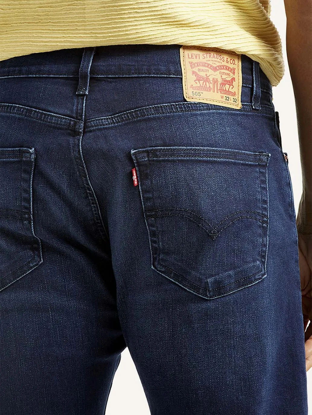 Traveler Gear Morning Stroll Men's 505 Dark Blue Straight Fit Mid Rise Jeans