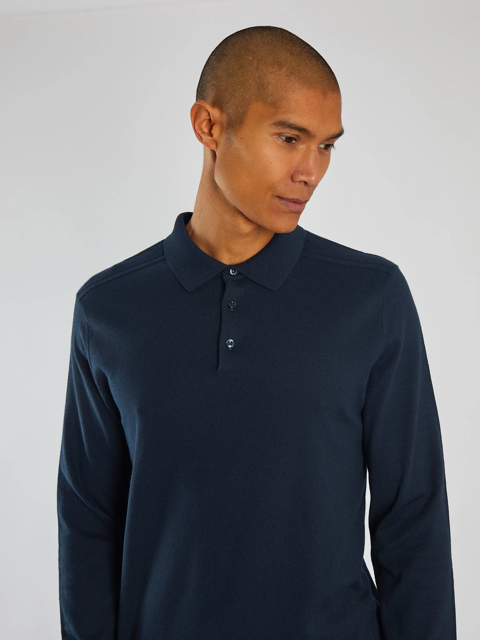 No Fuss Trey Polo Knit North Navy
