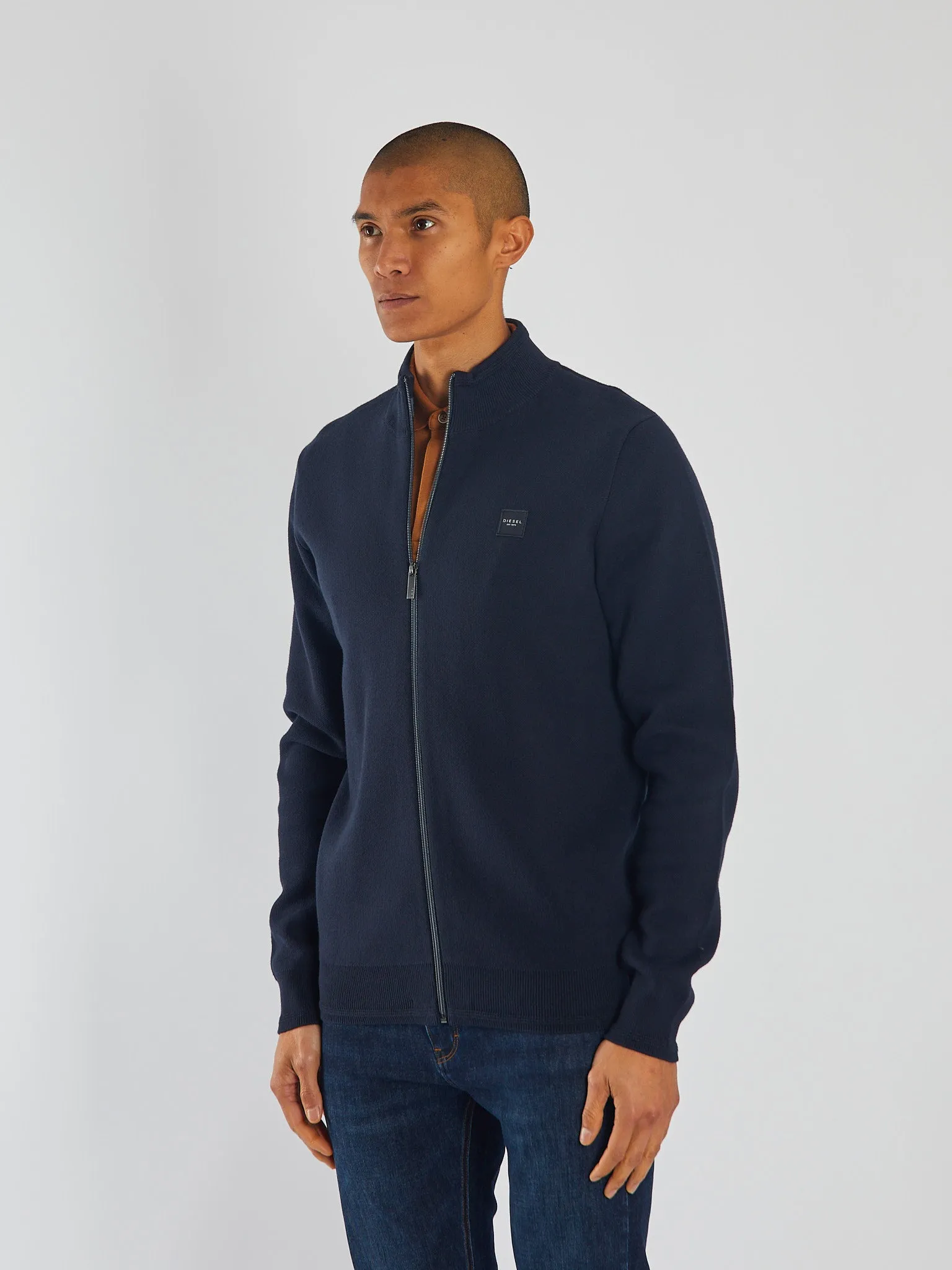 Everyday Classic Street Style Troy Full Zip Knit North Navy