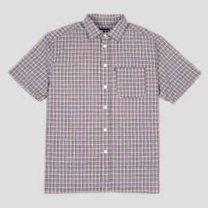 Durable Material Flexible Placket Structure Pass~Port Workers Check Short-sleeve Shirt - Chocolate Mint