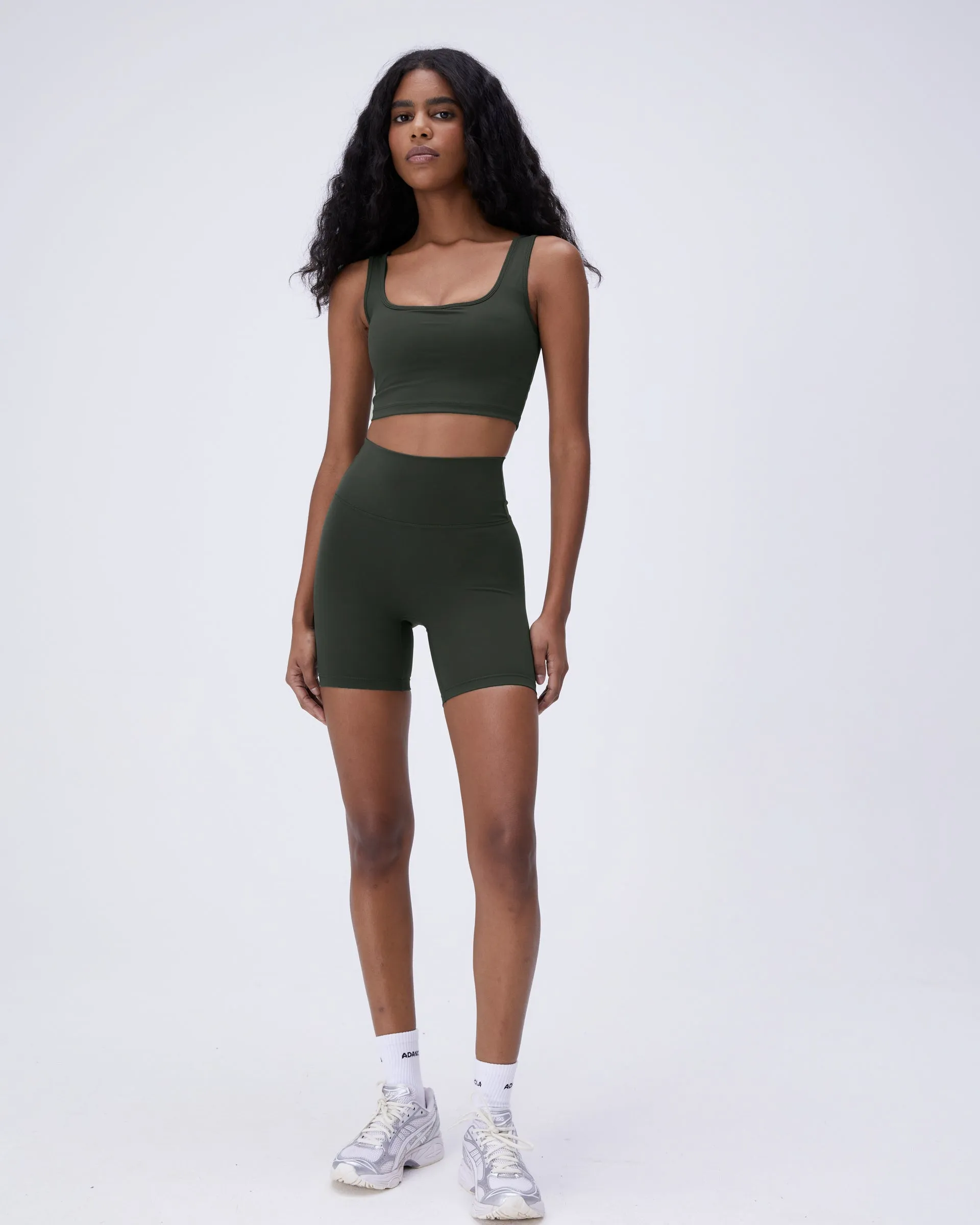 Casual Layers Stylish Fit Ultimate Crop Shorts - Dark Olive