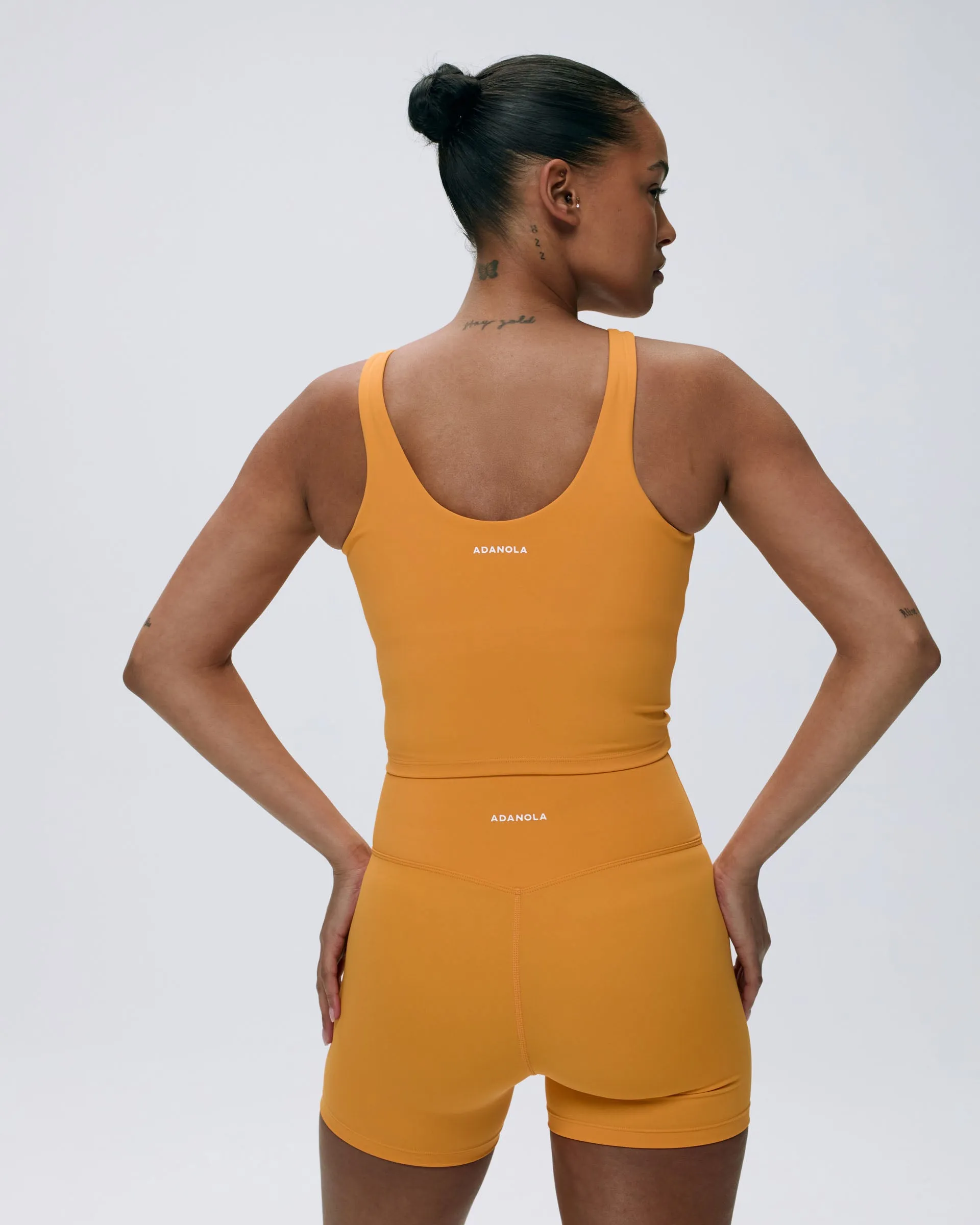 TearResistantBuild Ultimate Ultra Crop Shorts - Mango Orange