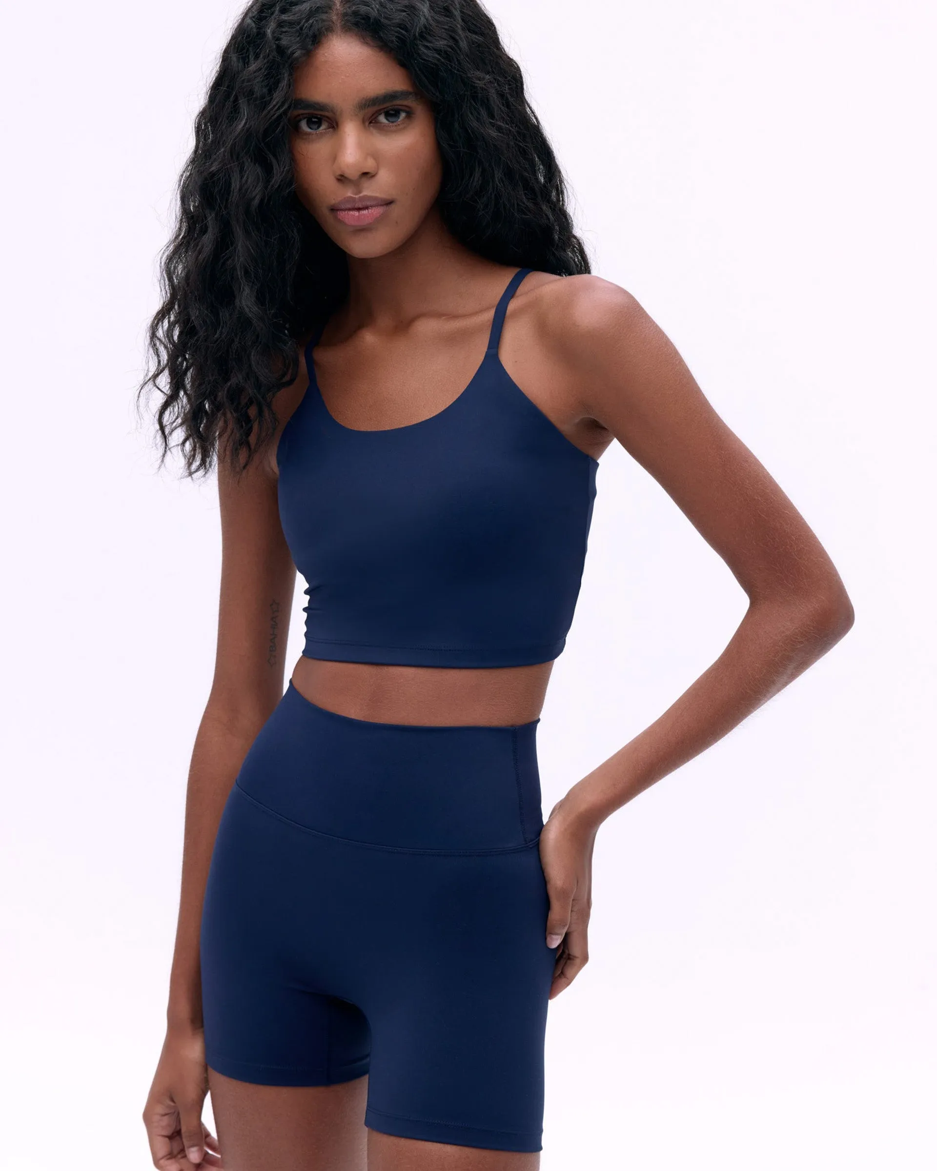 Ultimate Ultra Crop Shorts - Navy Blue odor - absorbing