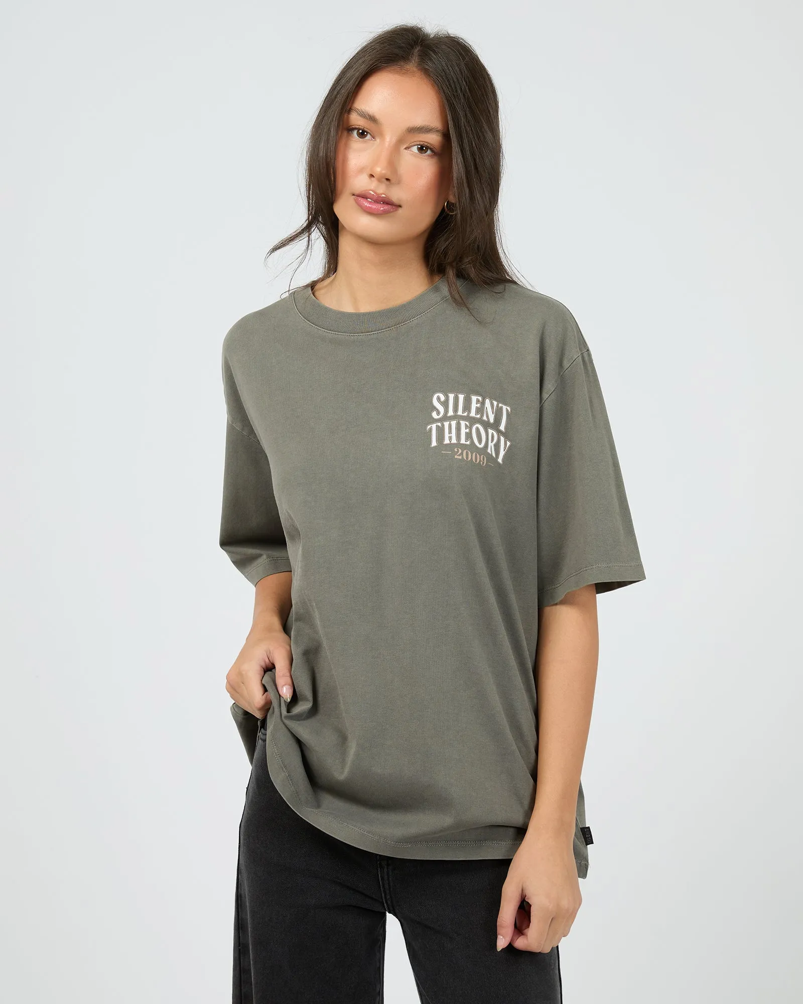 Relaxed Wearable Easy-to-Match Authentic Tee Charcoal