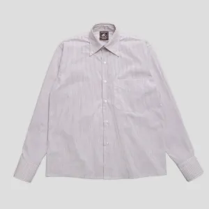 Gift Idea Pass~Port Australian Manufactured Oxford Shirt - Russet Brown Stripe