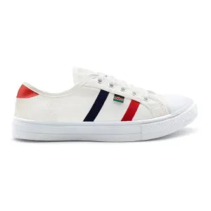 Leather   upper Smart option Universe Canvas Shoes - White (37-46)