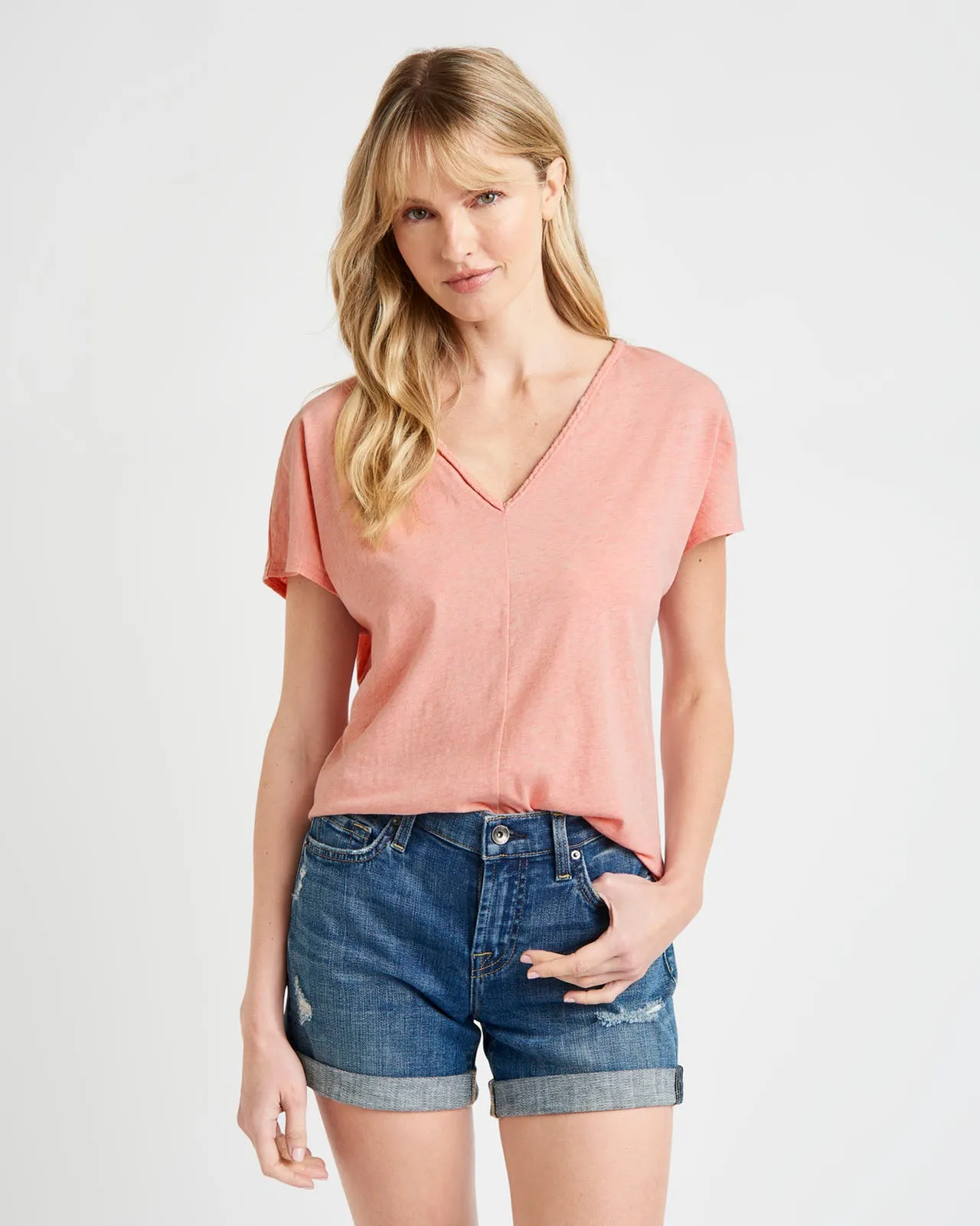 Breathable Layer Fit Soft and Cozy Ali Heather Lurex Tee
