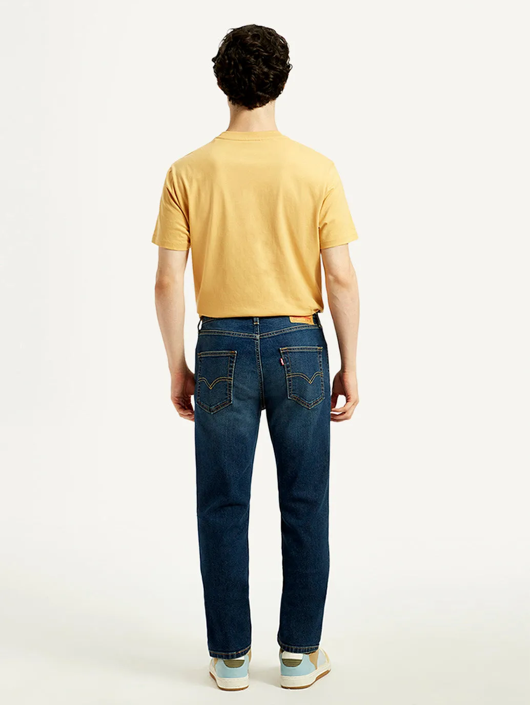 Men's 511 Dark Indigo Slim Fit Mid Rise Jeans Vintage Wash Cropped length