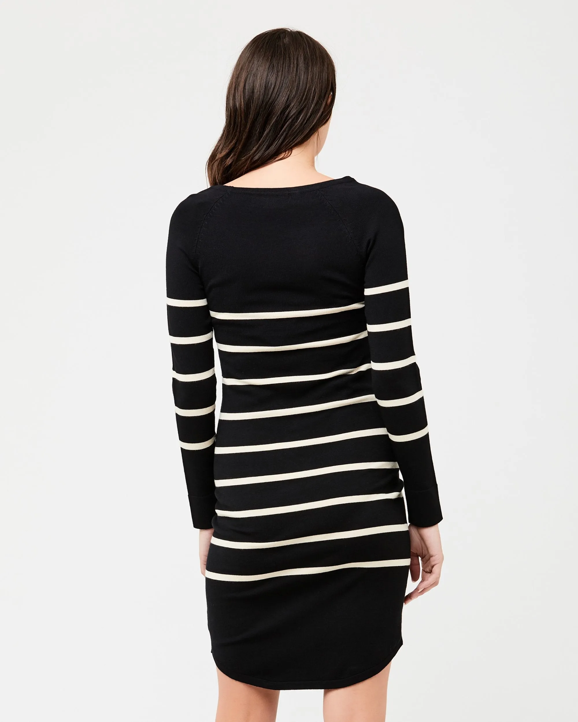 Valerie Up/Down Nursing Tunic Black / Ecru working mom mom-friendly