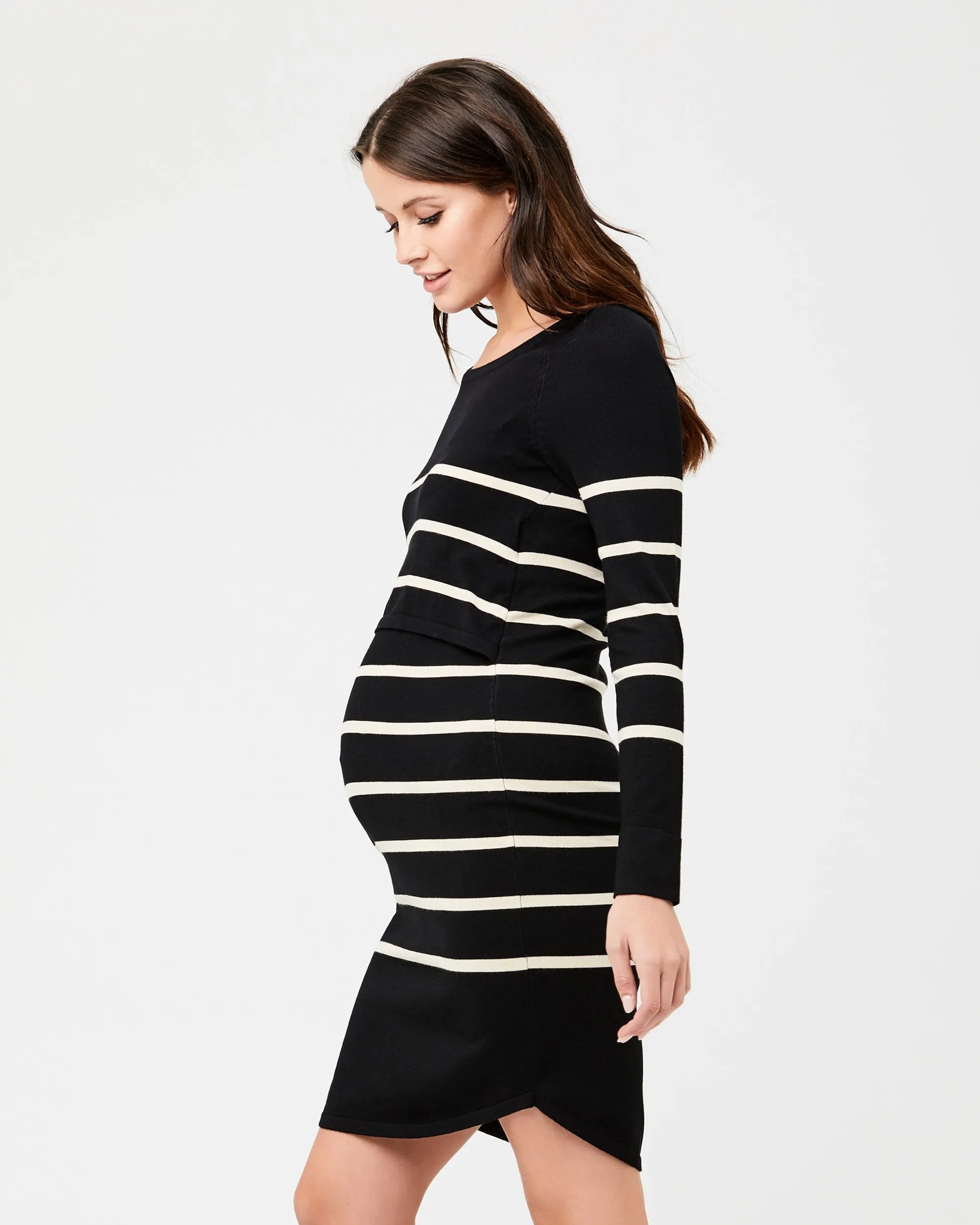 Valerie Up/Down Nursing Tunic Black / Ecru elegant design