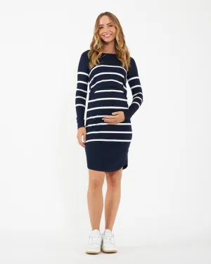 maternity essentials Valerie Up/Down Nursing Tunic Navy / White