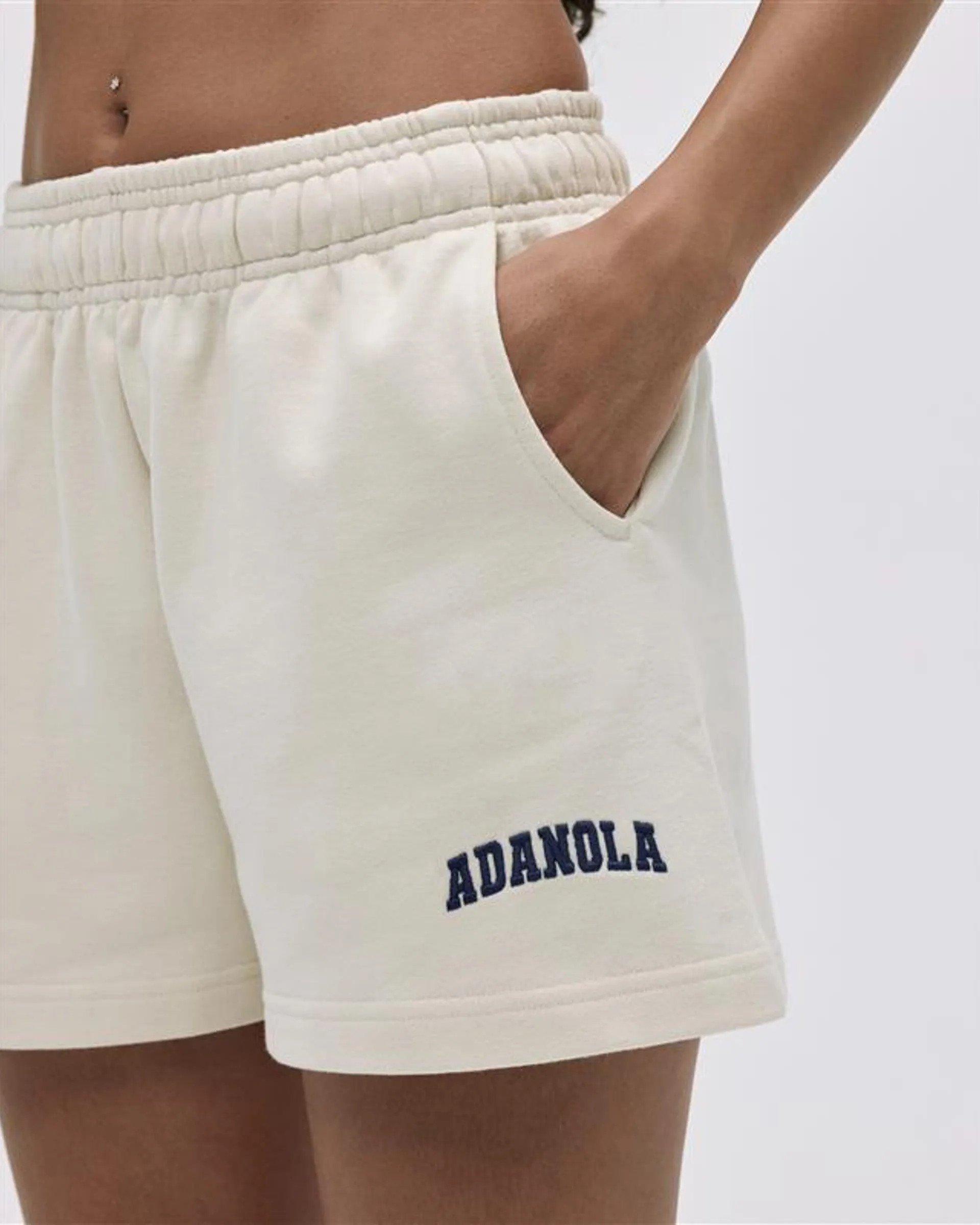 Varsity Sweat Shorts - Marshmallow White/Midnight Blue Style Choice