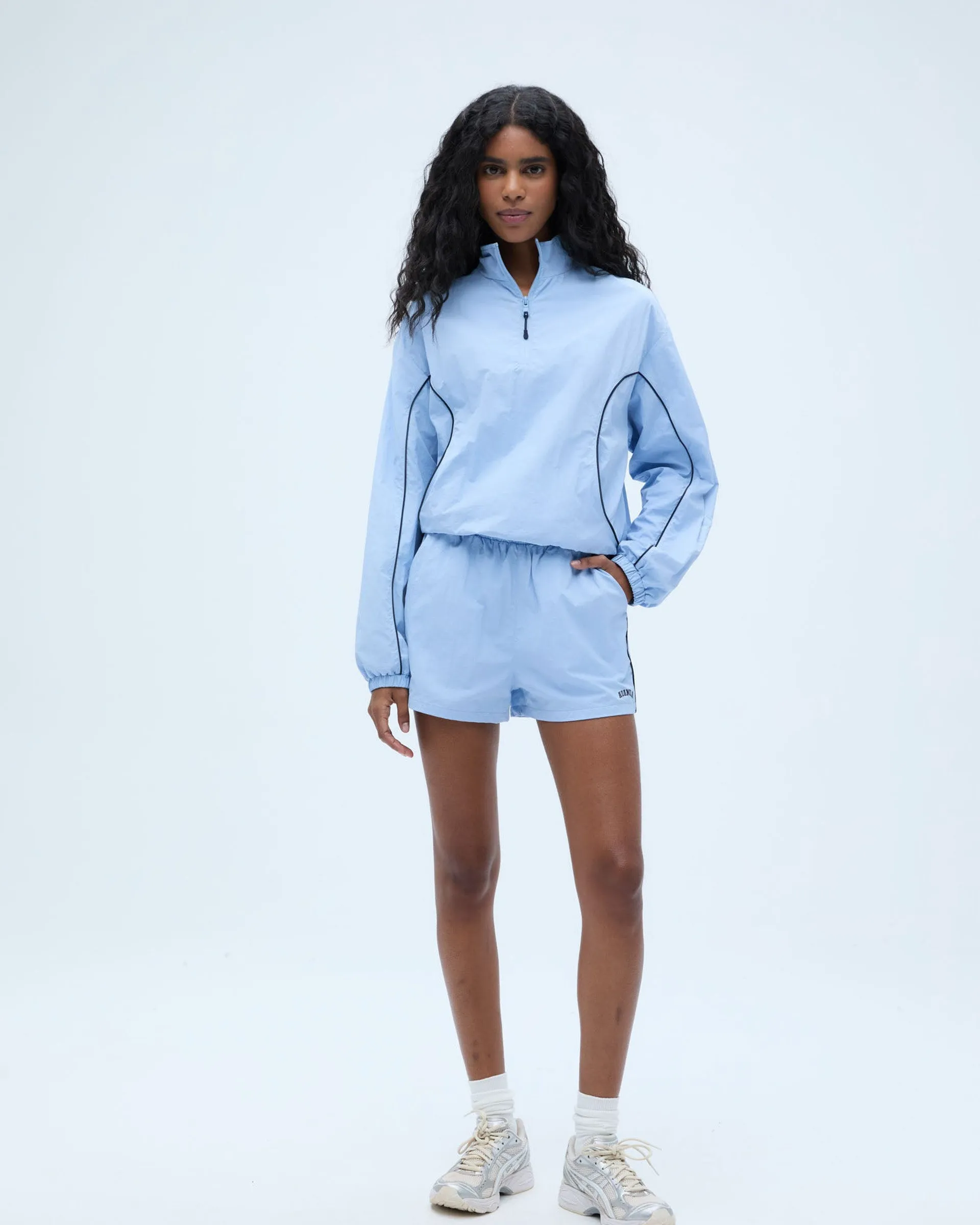 Pajamas fashion industry Varsity Track Short - Powder Blue