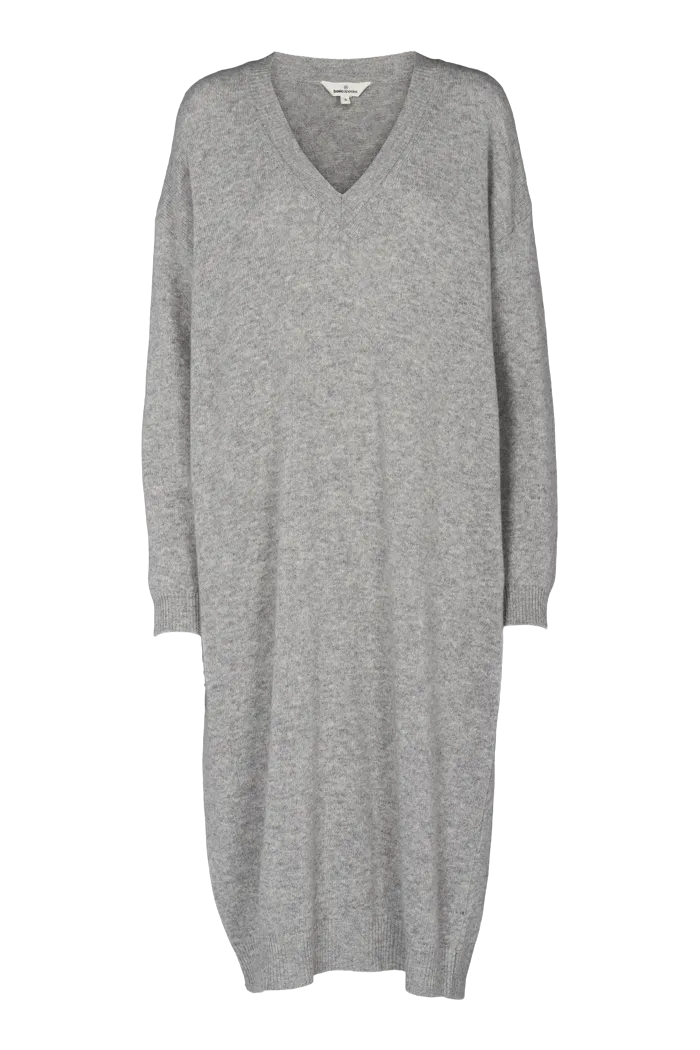 Lise V-Dress - Grey Mel. Mid layer