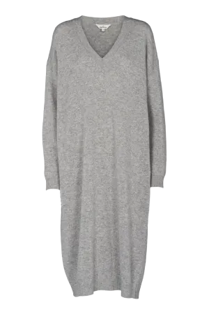 Lise V-Dress - Grey Mel. Mid layer