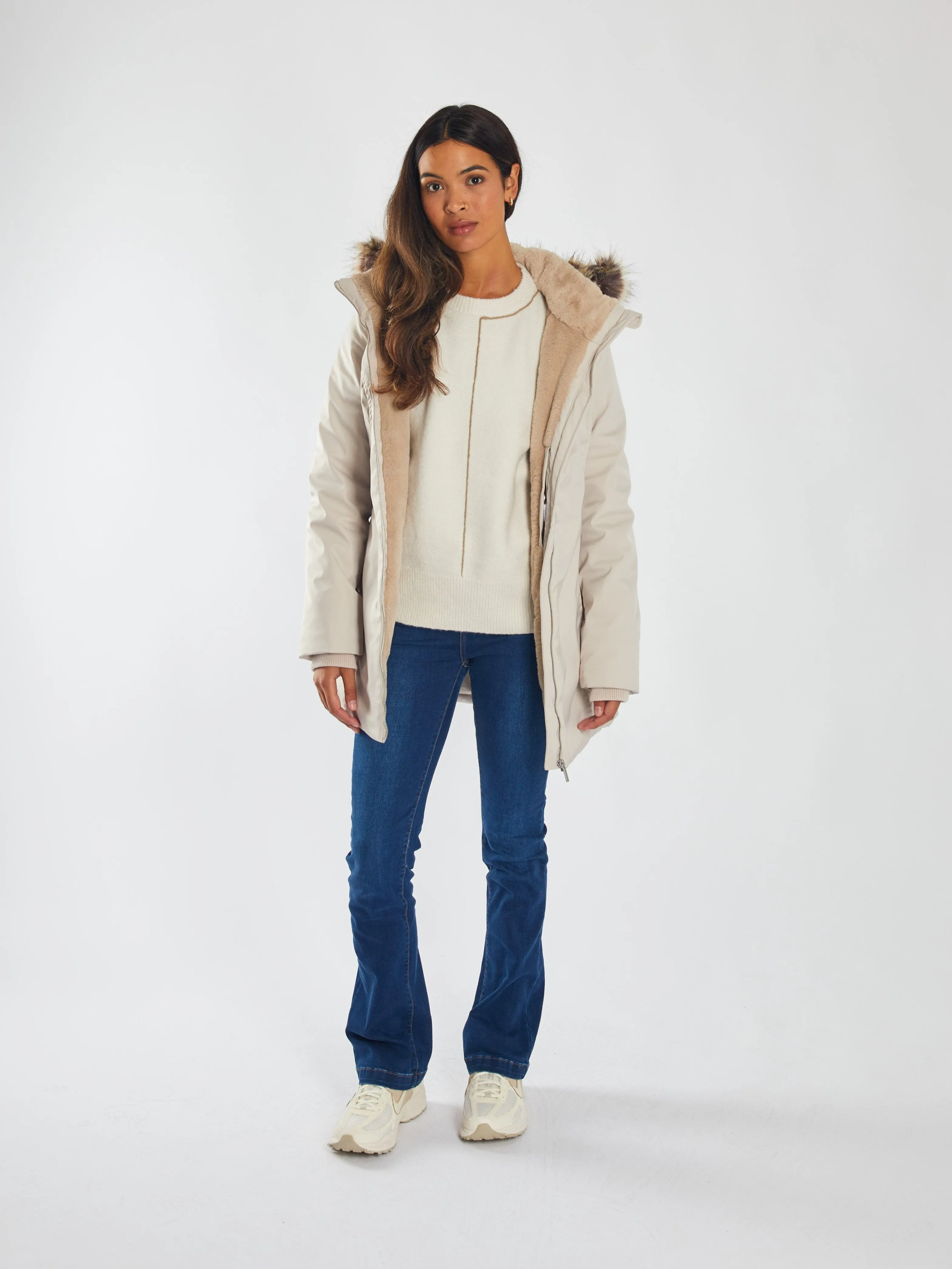 Oona Jacket Chateau Grey Elastic Binding NonRestrictiveFit