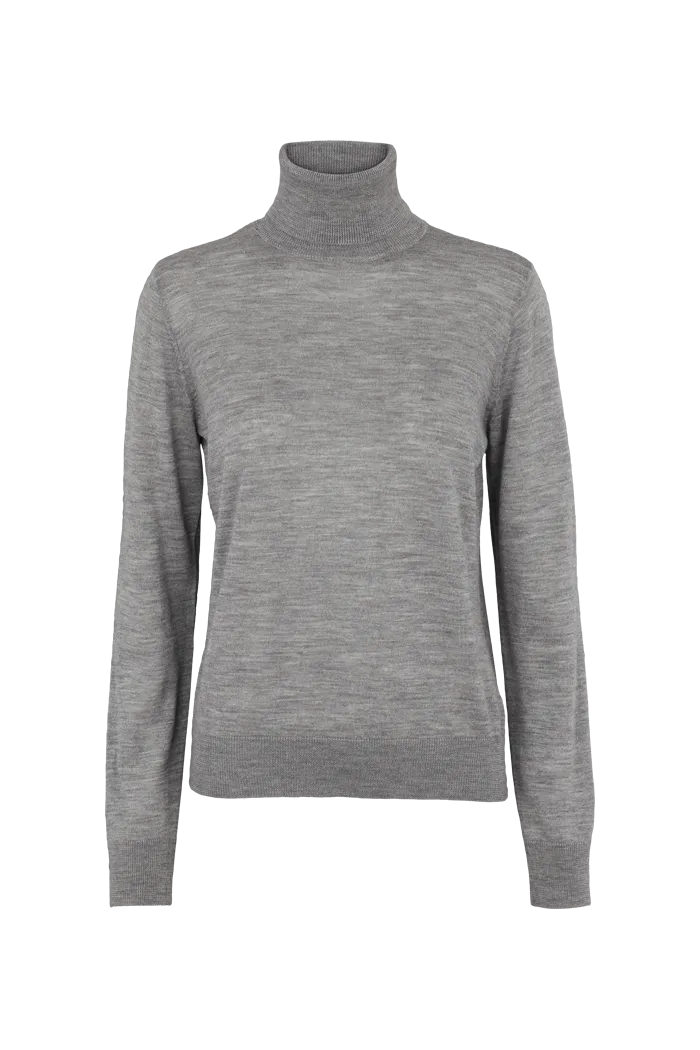Vera Roll Neck - Light Grey Mel. Comfortable Wear